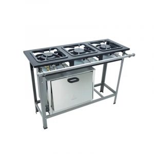 Fogão Industrial 3 bocas 30X30 com Forno