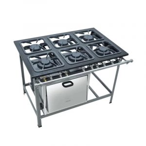 Fogão Industrial 6 Bocas 30X30 com Forno